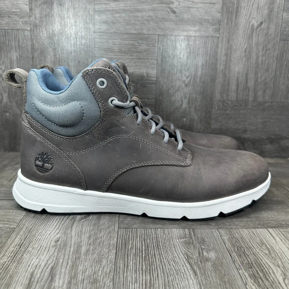 Timberland Graydon Chukka Men 9.5 Dark Grey Leather Sneaker Boot Casual NEW